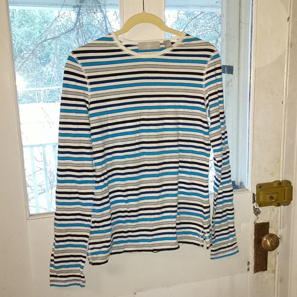 Liz Claiborne Striped Long Sleeve Top